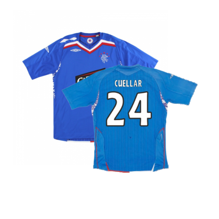 Rangers 2007-08 Home Shirt (Excellent) (Cuellar 24)
