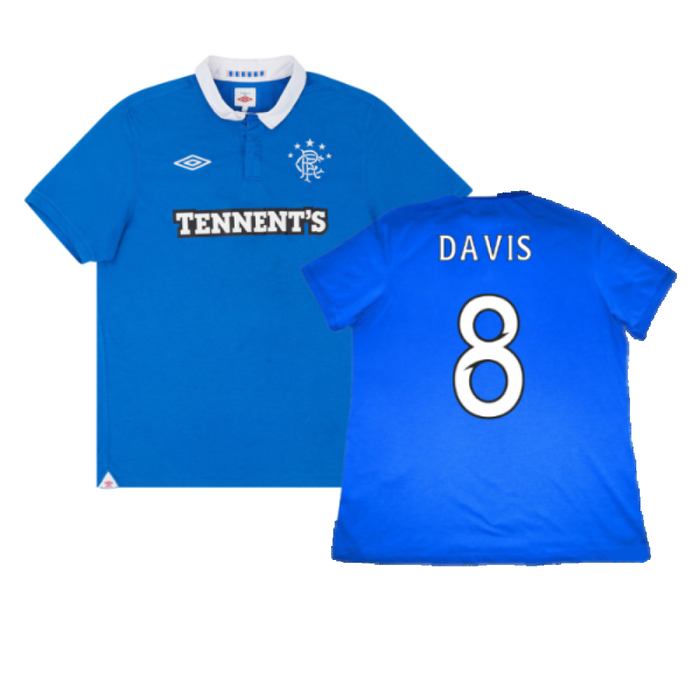 Rangers 2010-11 Home Shirt (Very Good) (Davis 8)