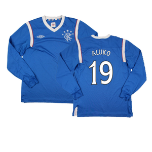 Rangers 2011-12 Home Long Sleeve Shirt (Sponsorless) (S) (Good) (Aluko 19)_0