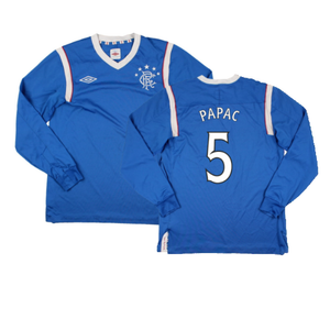 Rangers 2011-12 Home Long Sleeve Shirt (Sponsorless) (S) (Good) (Papac 5)_0