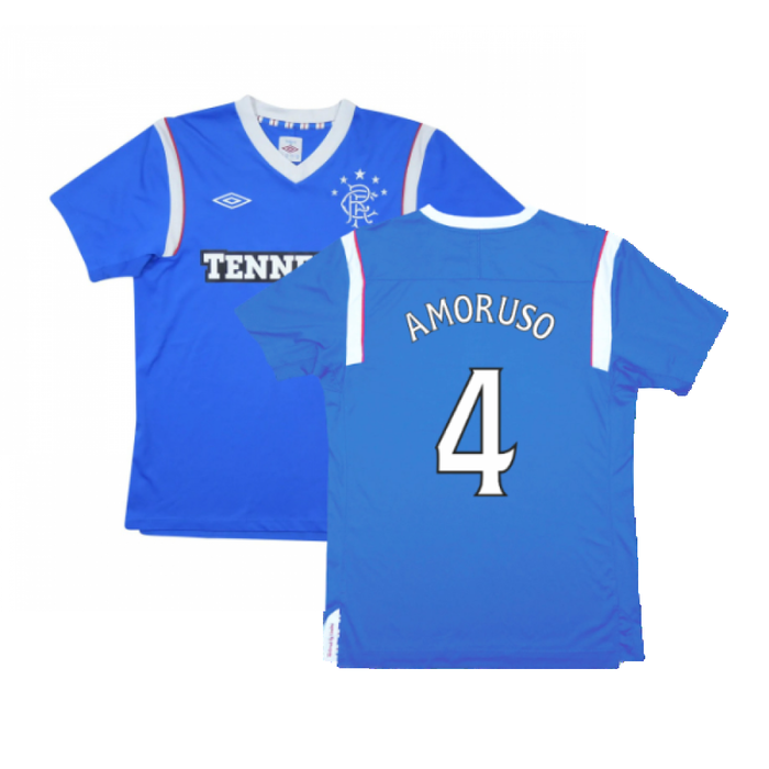 Rangers 2011-12 Home Shirt (M) (Excellent) (Amoruso 4)