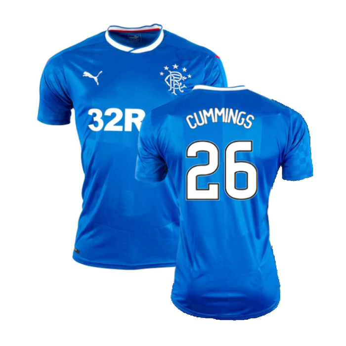 Rangers 2016-17 Home Shirt (XL) (Mint) (Cummings 26)