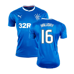 Rangers 2016-18 Home Shirt (XL) (Excellent) (Halliday 16)_0