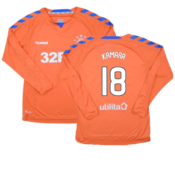 Rangers 2018-19 Long Sleeve Third Shirt (S) (Excellent) (Kamara 18)