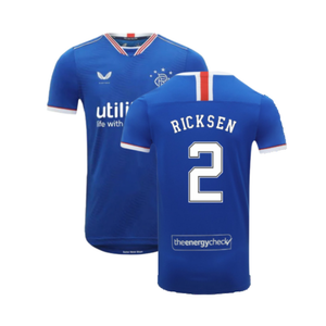 Rangers 2020-21 Home Shirt (XL) (RICKSEN 2) (Mint)_0