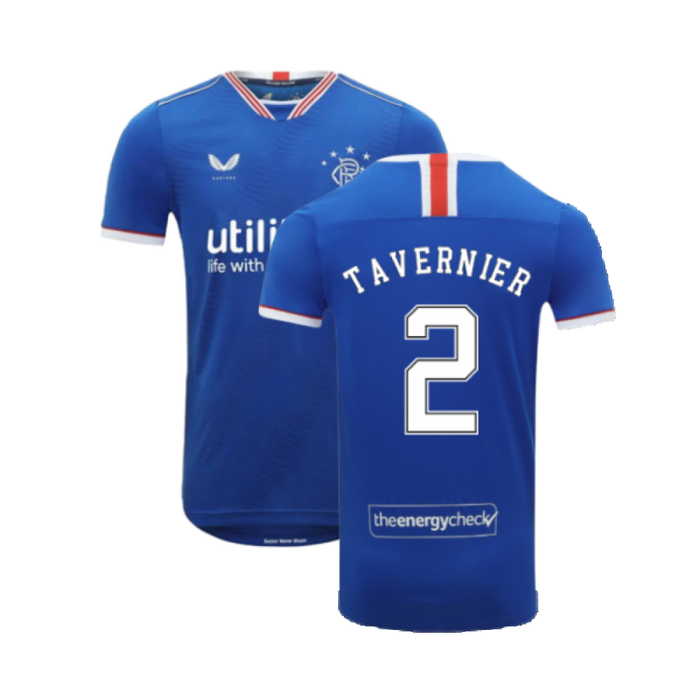 Rangers 2020-21 Home Shirt (S) (TAVERNIER 2) (Excellent)