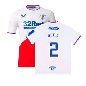 Rangers 2022-23 Away Shirt (L) (GREIG 2) (Mint)_0