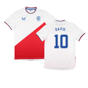 Rangers 2022-23 Away Shirt (Sponsorless) (M) (DAVIS 10) (Excellent)_0