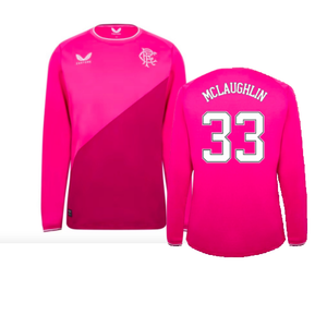 Rangers 2022-23 Long Sleeve Goalkeeper Away Shirt (Sponsorless) (Womens 10) (Excellent) (McLaughlin _0