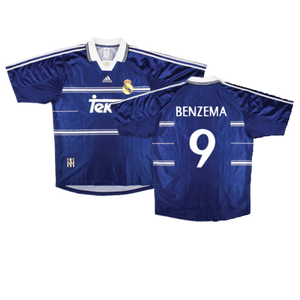 Real Madrid 1998-99 Away Shirt (L) (Very Good) (Benzema 9)_0