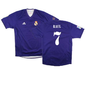 Real Madrid 2001-02 Anniversary Third Shirt (S) (Excellent) (Raul 7)_0