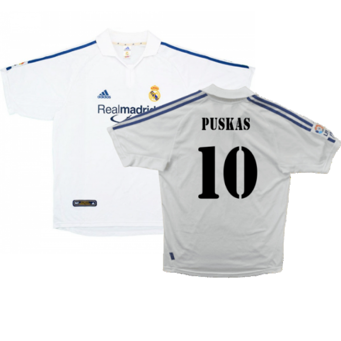 Real Madrid 2001-02 Home Shirt (Very Good) (Puskas 10)