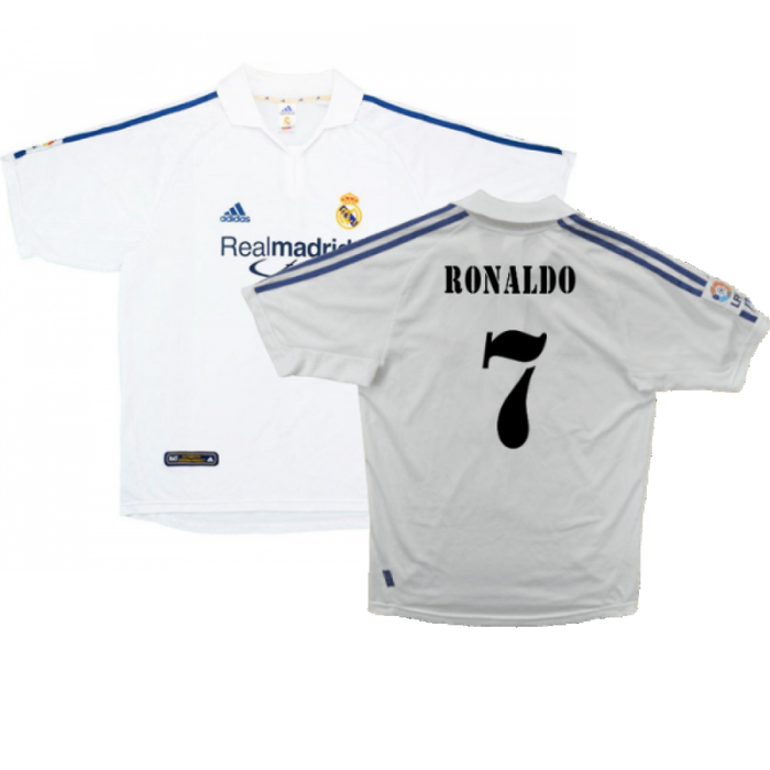 Real Madrid 2001-02 Home Shirt (Very Good) (Ronaldo 7)