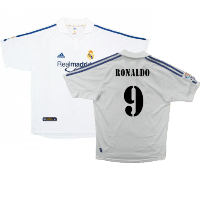 Real Madrid 2001-02 Home Shirt (Very Good) (Ronaldo 9)