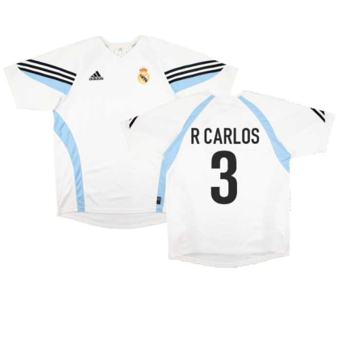 Real Madrid 2003-04 Adidas Training Shirt (L) (R CARLOS 3) (Excellent)