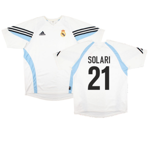 Real Madrid 2003-04 Adidas Training Shirt (L) (SOLARI 21) (Excellent)_0