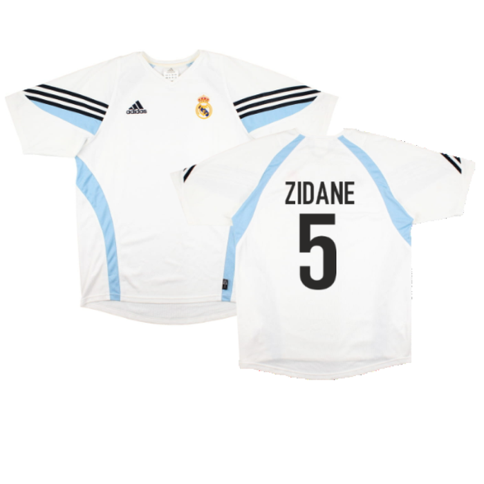 Real Madrid 2003-04 Adidas Training Shirt (L) (ZIDANE 5) (Excellent)