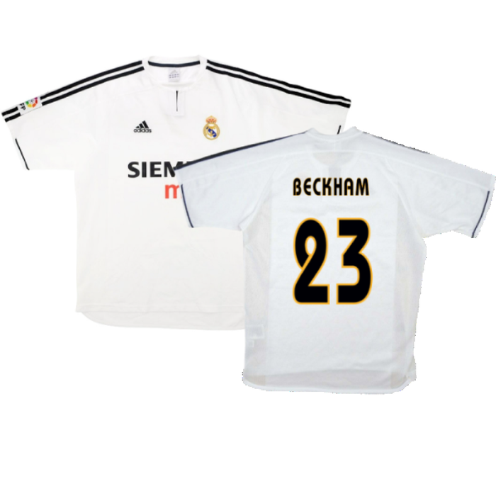 Real Madrid 2003-04 Home Shirt (XL) (Good) (Beckham 23)