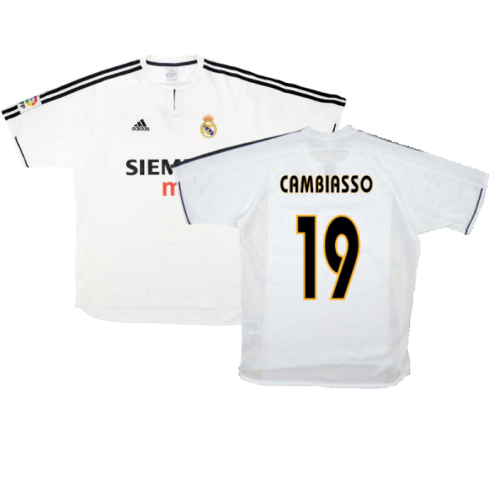 Real Madrid 2003-04 Home Shirt (XL) (Good) (Cambiasso 19)