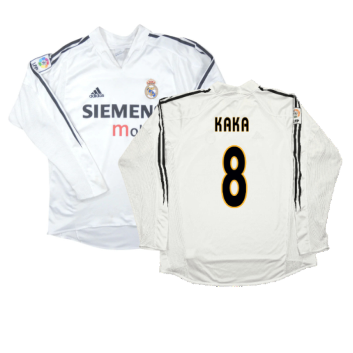 Real Madrid 2004-05 Long Sleeve Home Shirt (M) (Excellent) (KAKA 8)