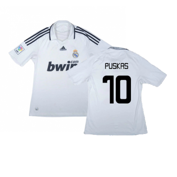 Real Madrid 2008-09 Home Shirt (L) (Very Good) (Puskas 10)