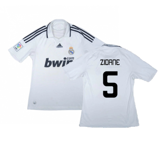 Real Madrid 2008-09 Home Shirt (L) (Very Good) (Zidane 5)