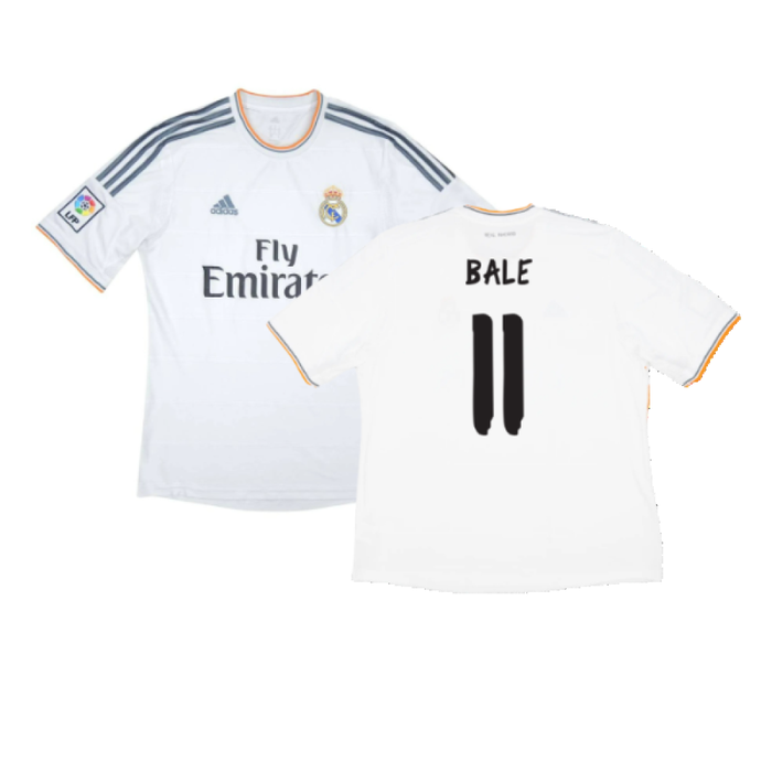 Real Madrid 2013-14 Home (M) (Very Good) (Bale 11)