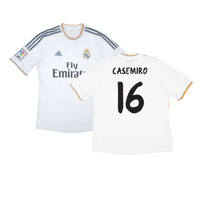 Real Madrid 2013-14 Home (M) (Very Good) (Casemiro 16)