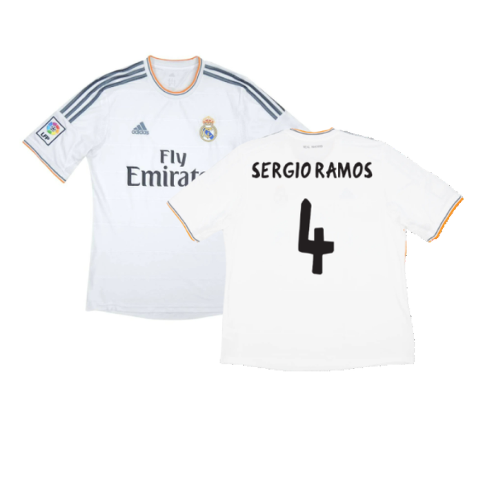 Real Madrid 2013-14 Home (M) (Very Good) (SERGIO RAMOS 4)