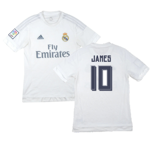 Real Madrid 2015-16 Home Shirt (M) (James 10) (Good)_0