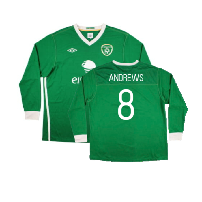 Republic of Ireland 2011-12 Long Sleeve Home Shirt (2XL) (Excellent) (Andrews 8)