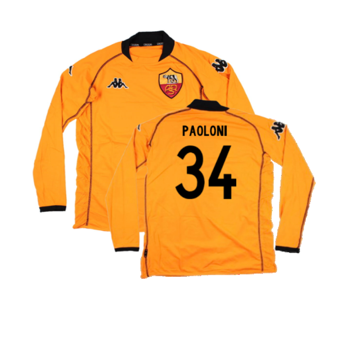 Roma 2002-03 Goalkeeper Long Sleeve Shirt (L) (Excellent) (Paoloni 34)