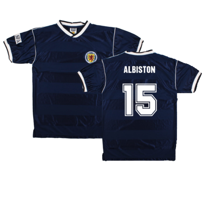 Scotland 1986-88 Score Draw Retro Home Shirt (M) (Albiston 15) (Excellent)