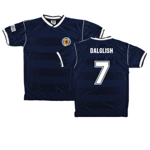 Scotland 1986-88 Score Draw Retro Home Shirt (M) (DALGLISH 7) (Excellent)_0