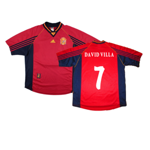 Spain 1998-99 Home Shirt (XL) (Excellent) (DAVID VILLA 7)_0