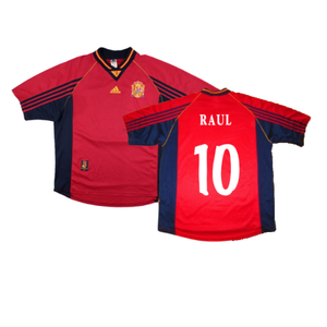 Spain 1998-99 Home Shirt (XL) (Excellent) (Raul 10)_0