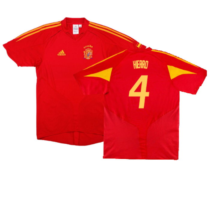 Spain 2004-2006 Home Shirt (S) (Excellent) (Hierro 4)