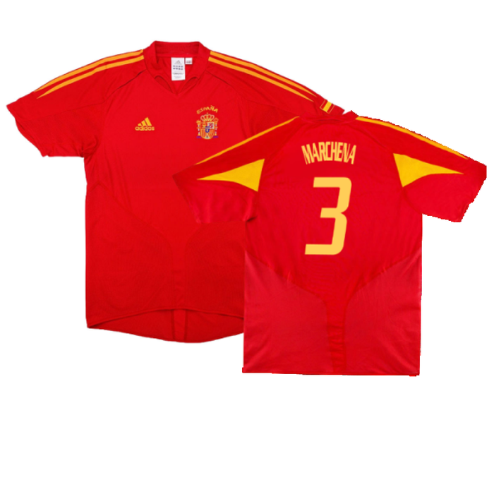 Spain 2004-2006 Home Shirt. (Very Good) (Marchena 3)