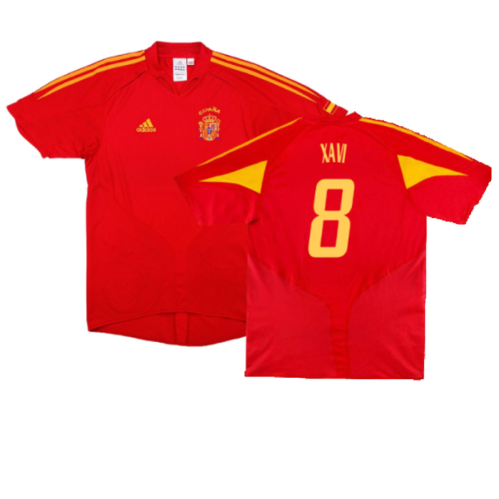 Spain 2004-06 Home Shirt (S) (Excellent) (Xavi 8)