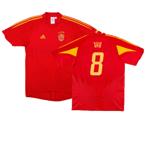 Spain 2004-2006 Home Shirt (S) (Excellent) (Xavi 8)_0