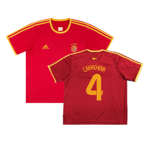 Spain 2006-07 Basic Home Shirt (L) (Very Good) (C.Marchena 4)_0