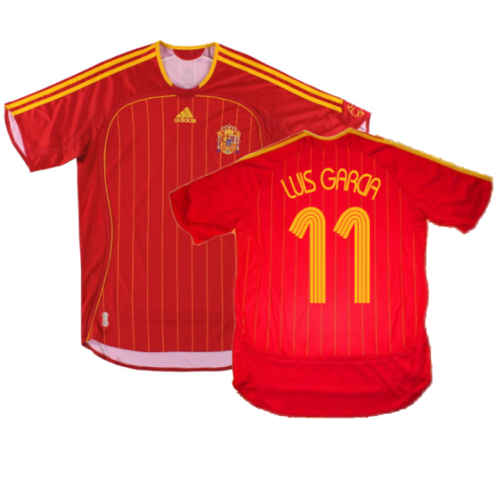 Spain 2006-08 Home Shirt (M) (Mint) (Luis Garcia 11)