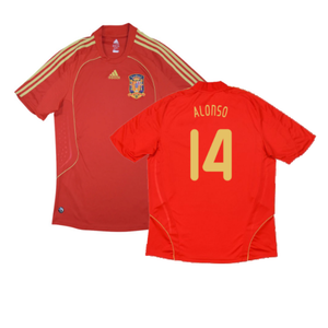 Spain 2008-2009 Home Shirt (M) (Excellent) (Alonso 14)_0