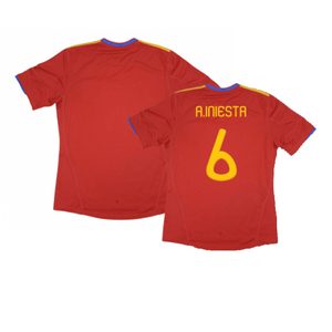 Spain 2010-11 Home Shirt (Excellent) (A.Iniesta 6)_0