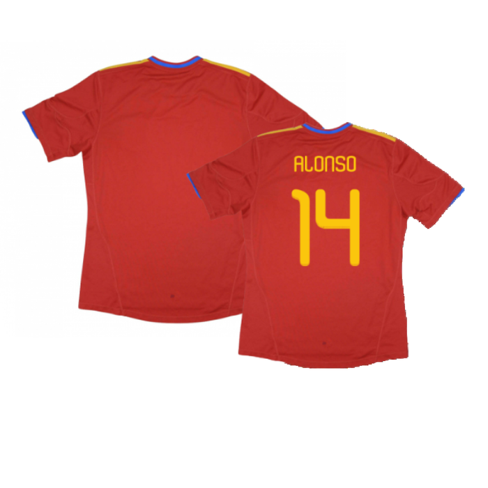 Spain 2010-11 Home Shirt (XL) (Excellent) (Alonso 14)