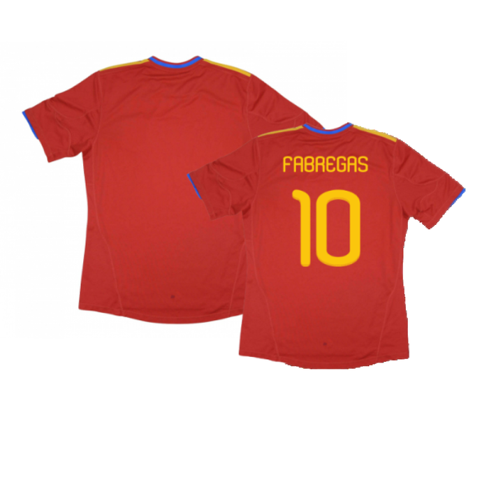 Spain 2010-11 Home Shirt (XL) (Excellent) (Fabregas 10)