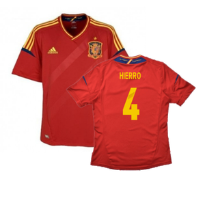 Spain 2012-13 Home Shirt (S) (Good) (Hierro 4)_0