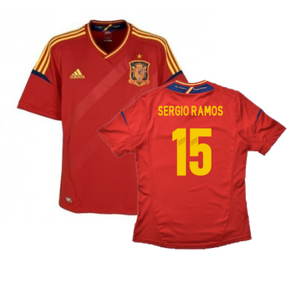 Spain 2012-13 Home Shirt (S) (Good) (Sergio Ramos 15)_0