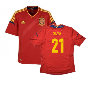 Spain 2012-13 Home Shirt (S) (Good) (Silva 21)_0