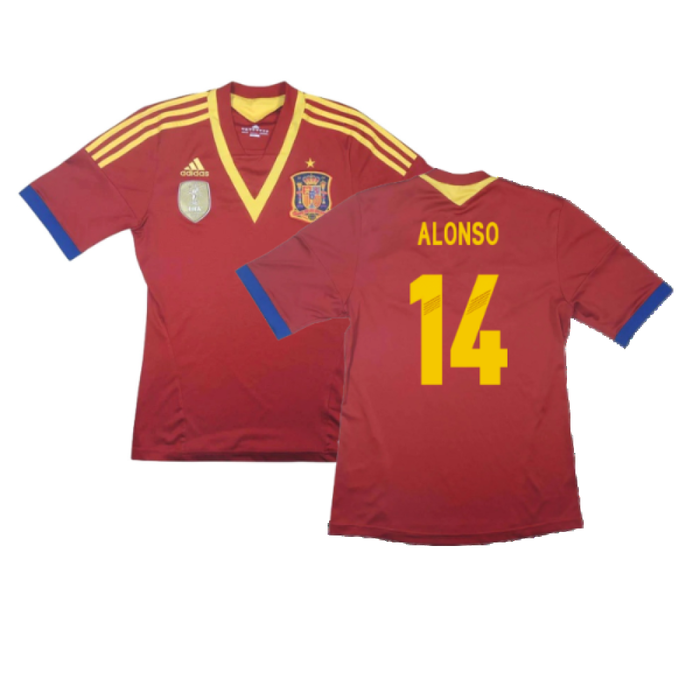 Spain 2013-14 Home Shirt (L) (Fair) (Alonso 14)